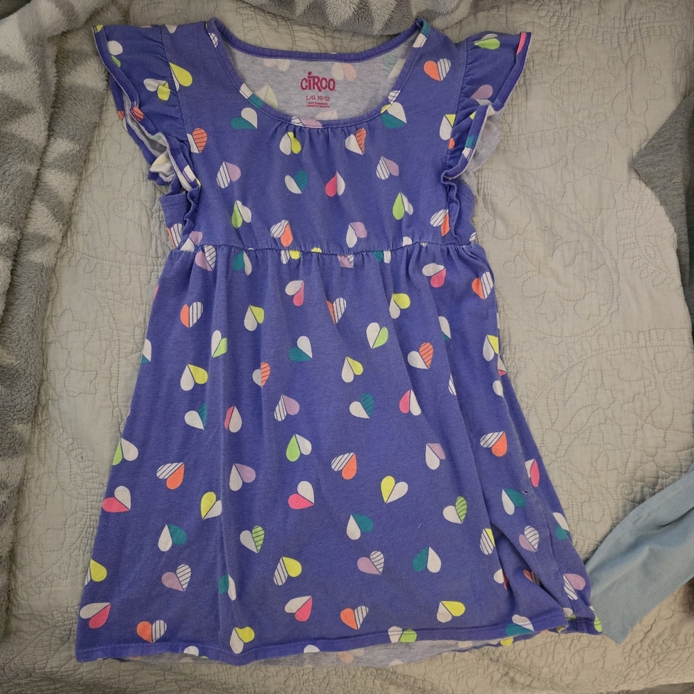 Circo Multicolor Heart Pattern Dress 10/12